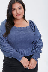 Plus Size Smocked Top