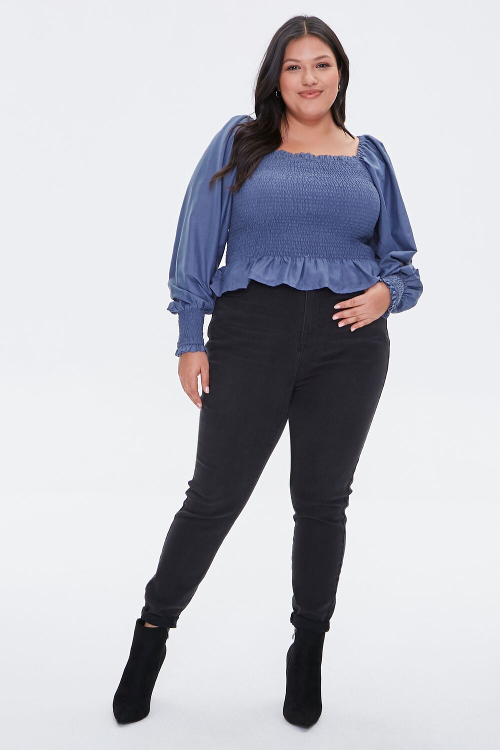 Plus Size Smocked Top