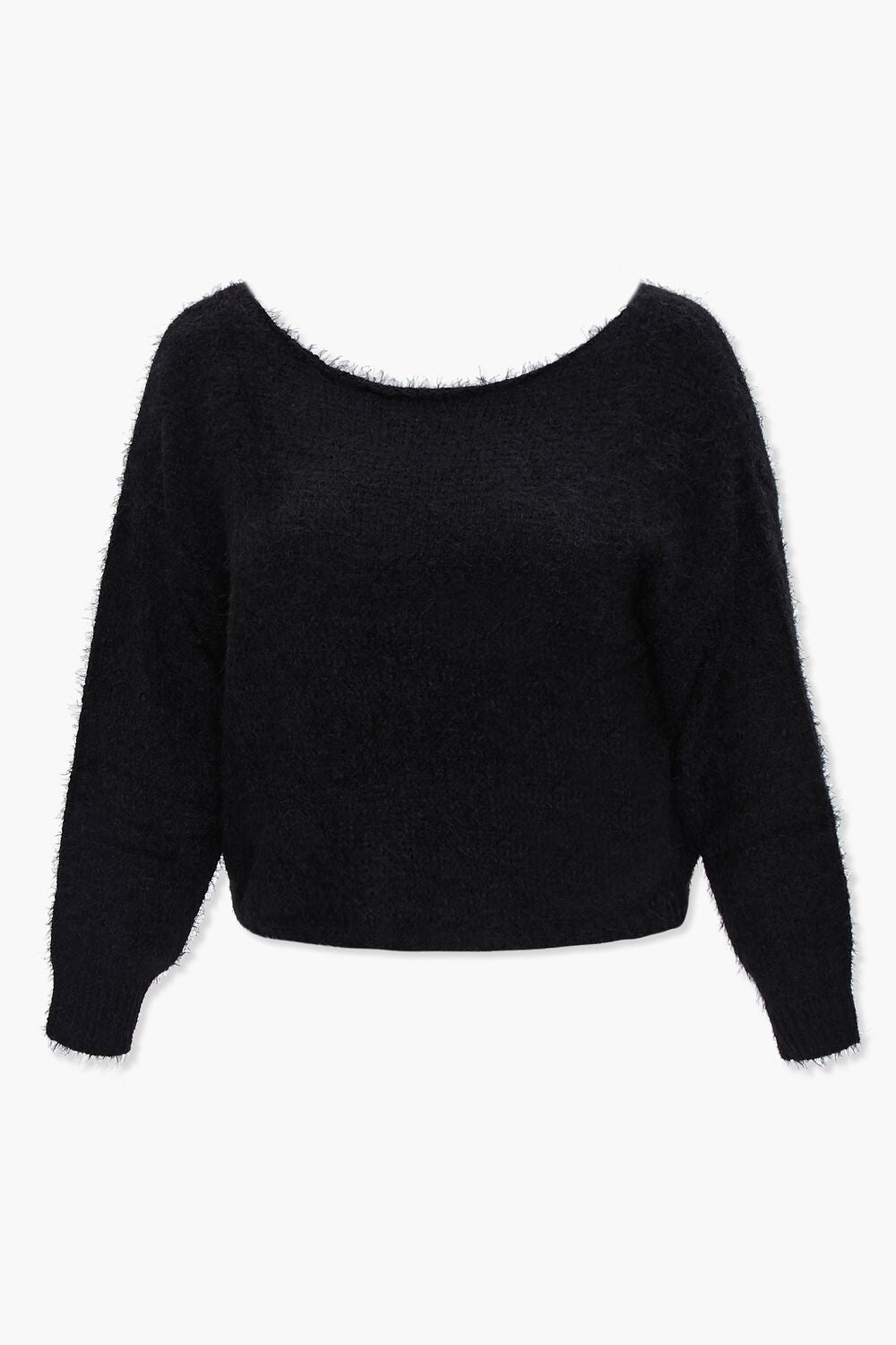 Plus Size Fuzzy Knit Sweater