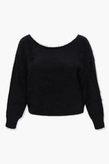 Plus Size Fuzzy Knit Sweater
