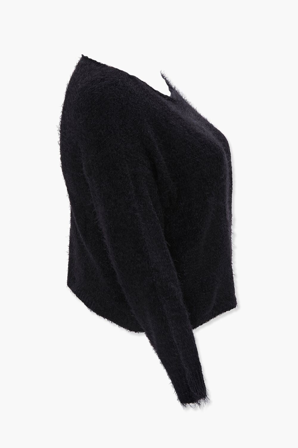 Plus Size Fuzzy Knit Sweater