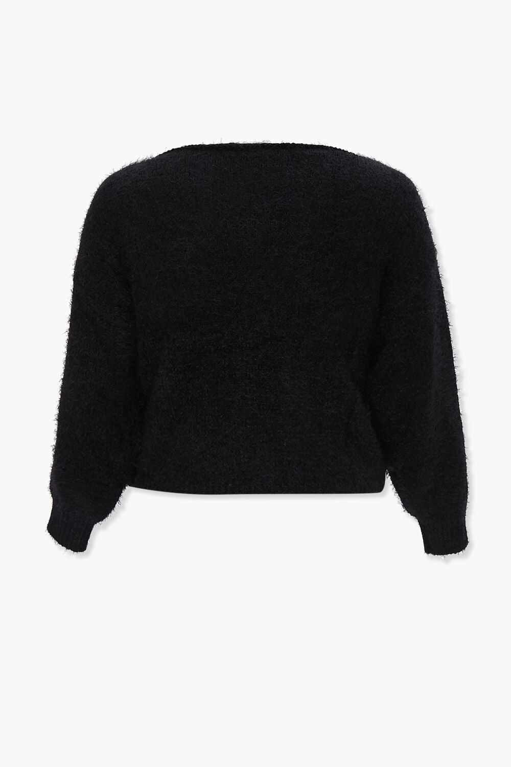 Plus Size Fuzzy Knit Sweater