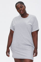 Plus Size Cuffed T-Shirt Dress