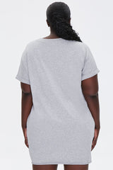 Plus Size Cuffed T-Shirt Dress