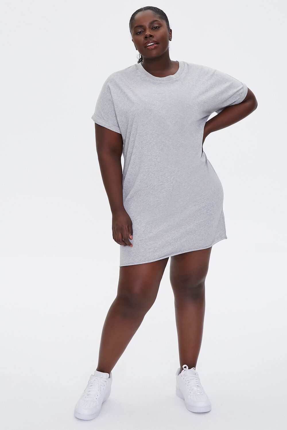 Plus Size Cuffed T-Shirt Dress