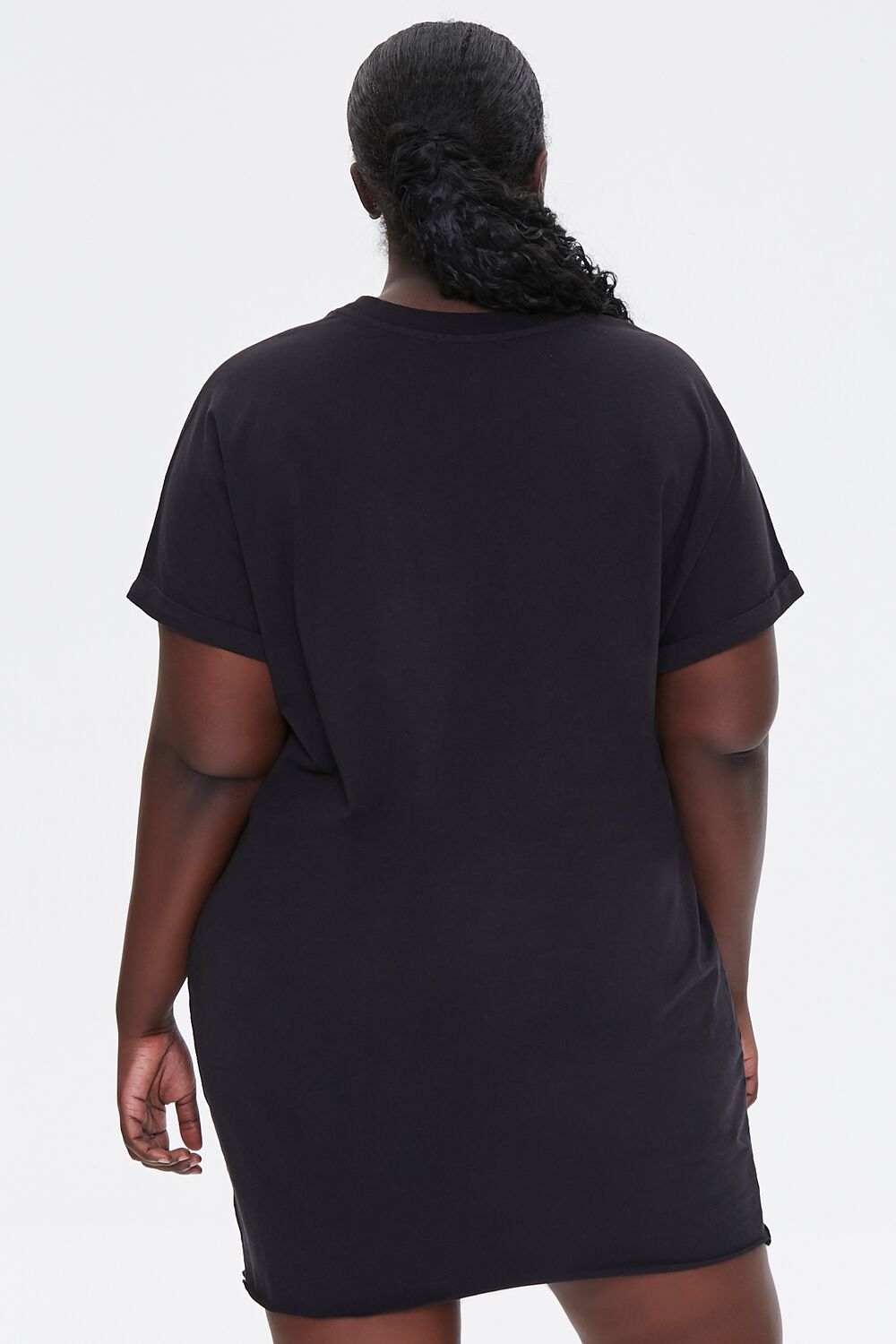 Plus Size Cuffed T-Shirt Dress