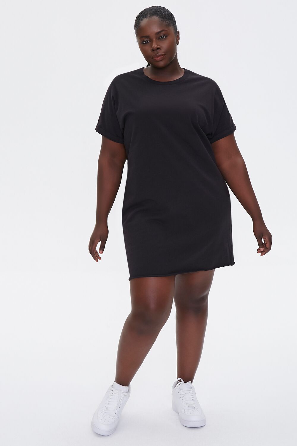 Plus Size Cuffed T-Shirt Dress