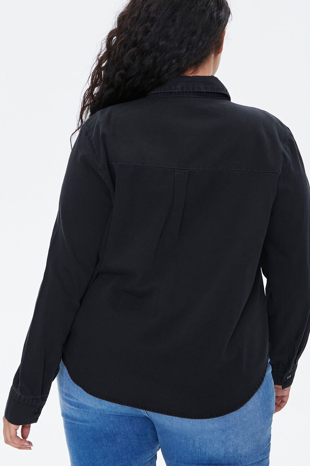 Plus Size Cotton Curved Shirt