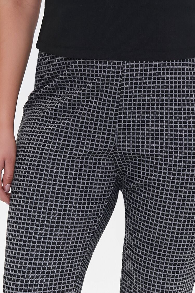 Plus Size Checkered Print Leggings
