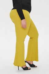 Plus Size Ribbed Flare Pants