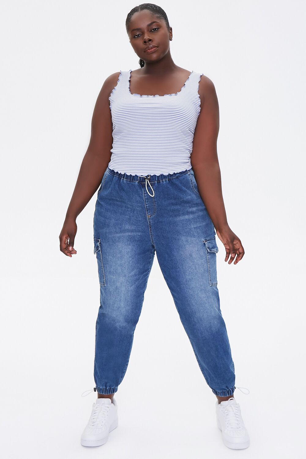 Plus Size Striped Tank Top