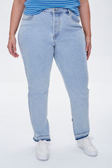 Plus Size Release-Hem Jeans