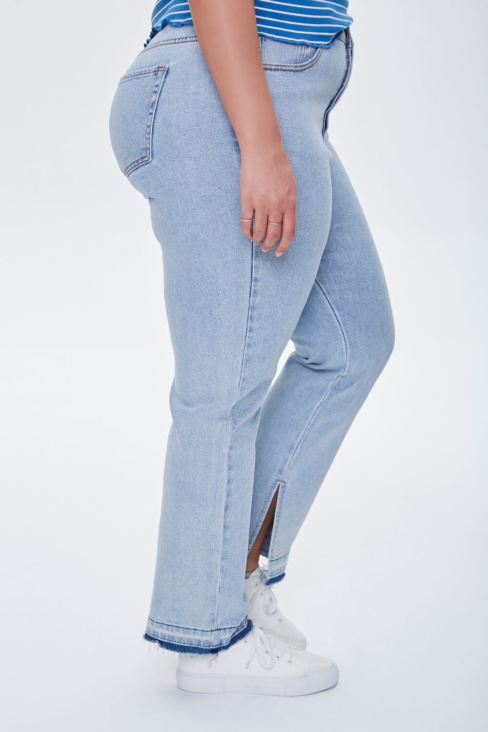 Plus Size Release-Hem Jeans