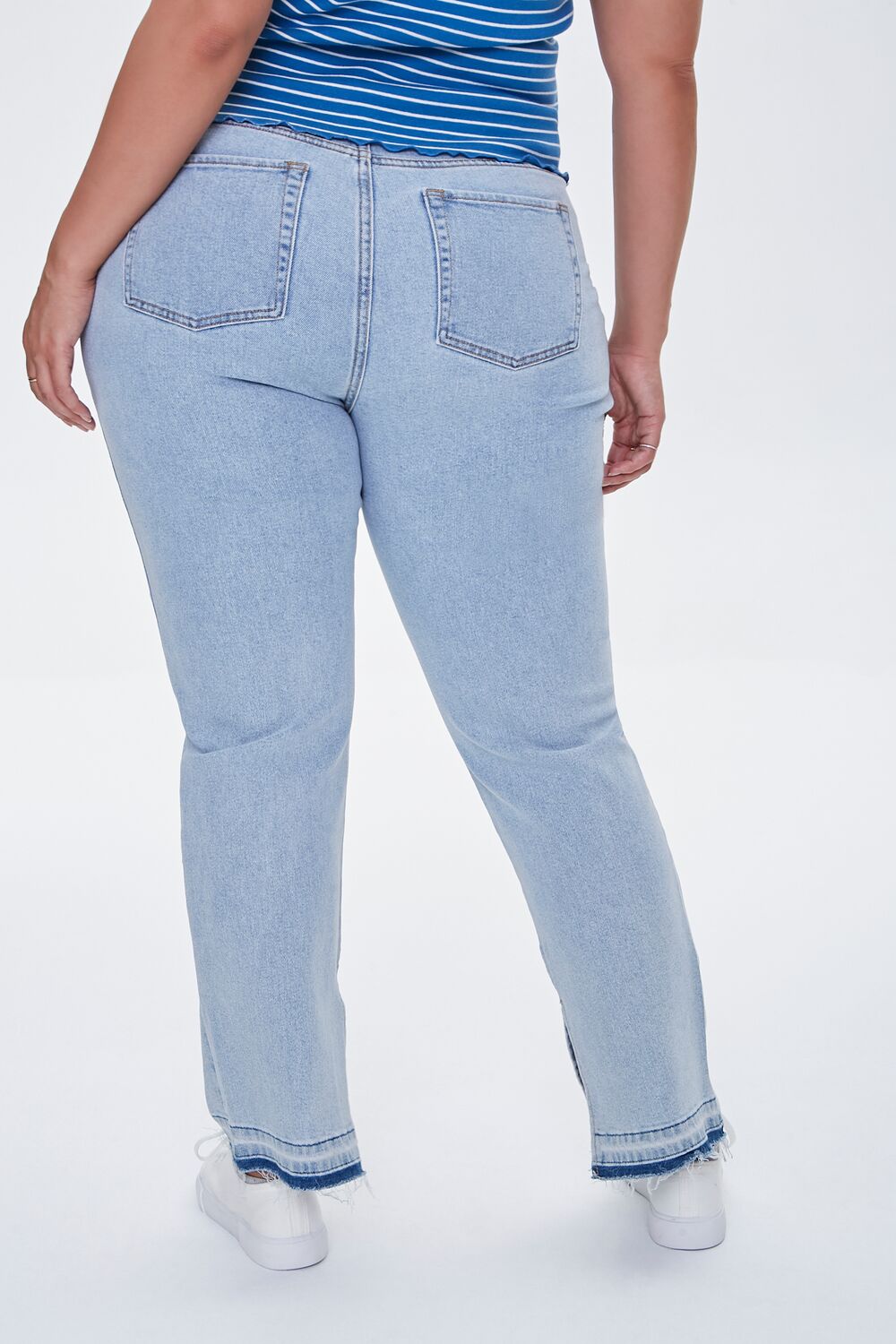Plus Size Release-Hem Jeans