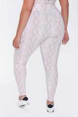 Plus Size Snake Print Leggings
