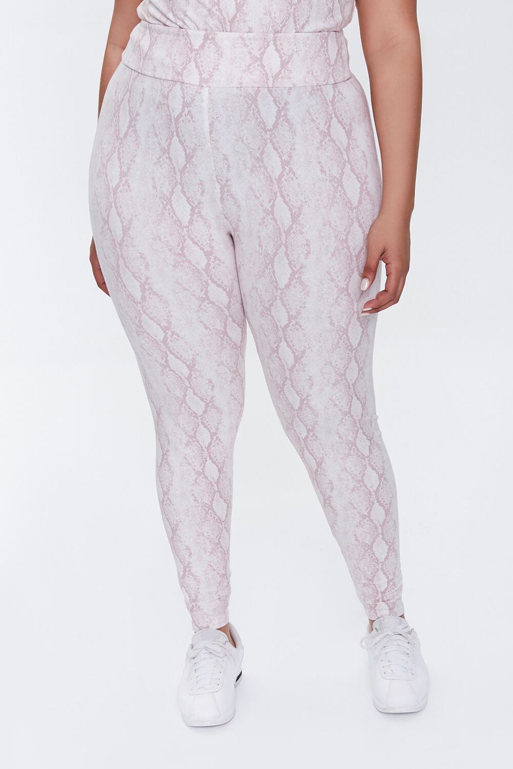 Plus Size Snake Print Leggings