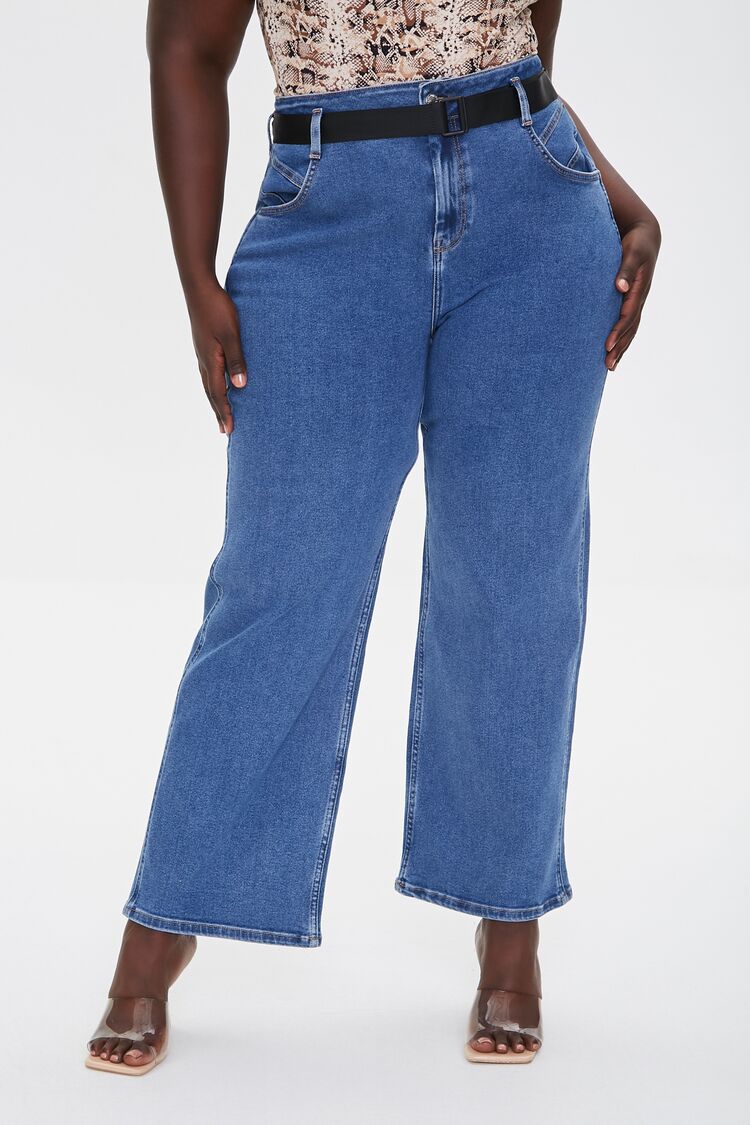 Plus Size High-Rise Straight Jeans