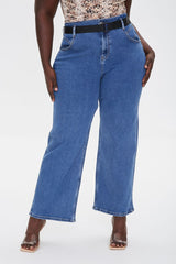 Plus Size High-Rise Straight Jeans