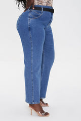 Plus Size High-Rise Straight Jeans