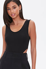Ribbed High-Leg Tank Bodysuit