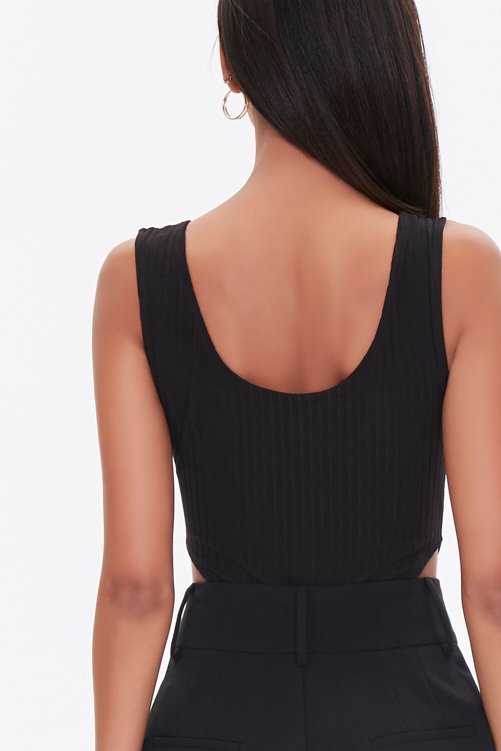Ribbed High-Leg Tank Bodysuit