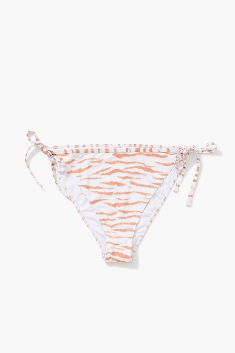 Plus Size Tiger Print String Bikini Bottoms