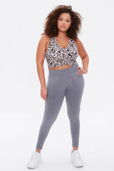 Plus Size Leopard Print Sports Bra