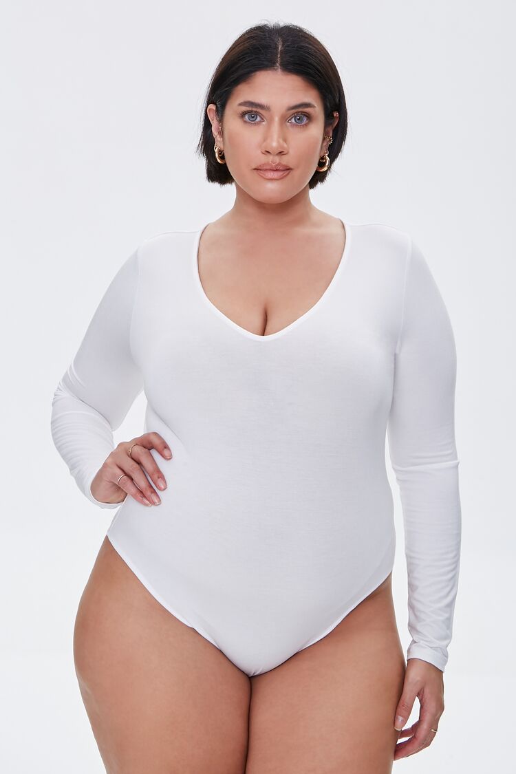 Plus Size Long-Sleeve Bodysuit