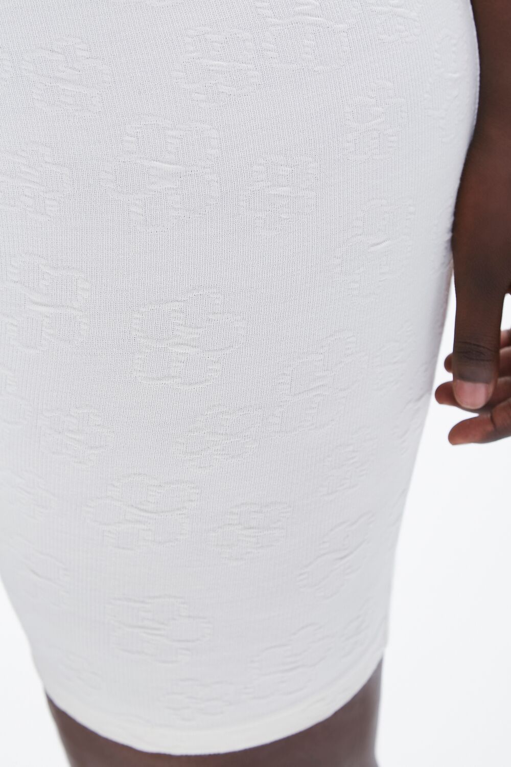 Plus Size Embossed Biker Shorts