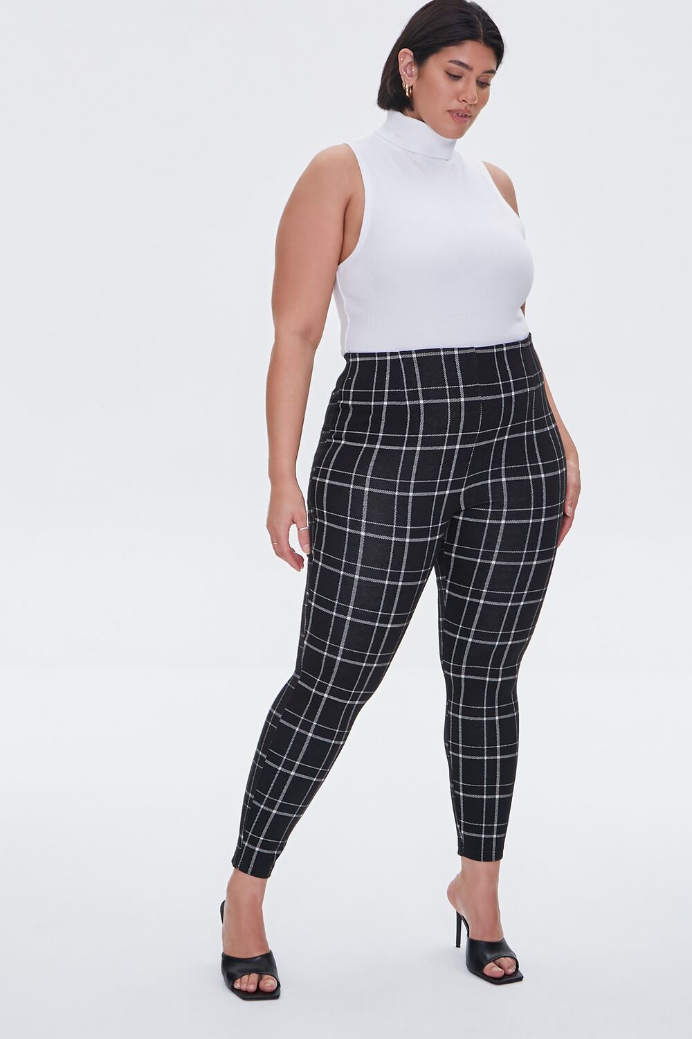 Plus Size Plaid Leggings