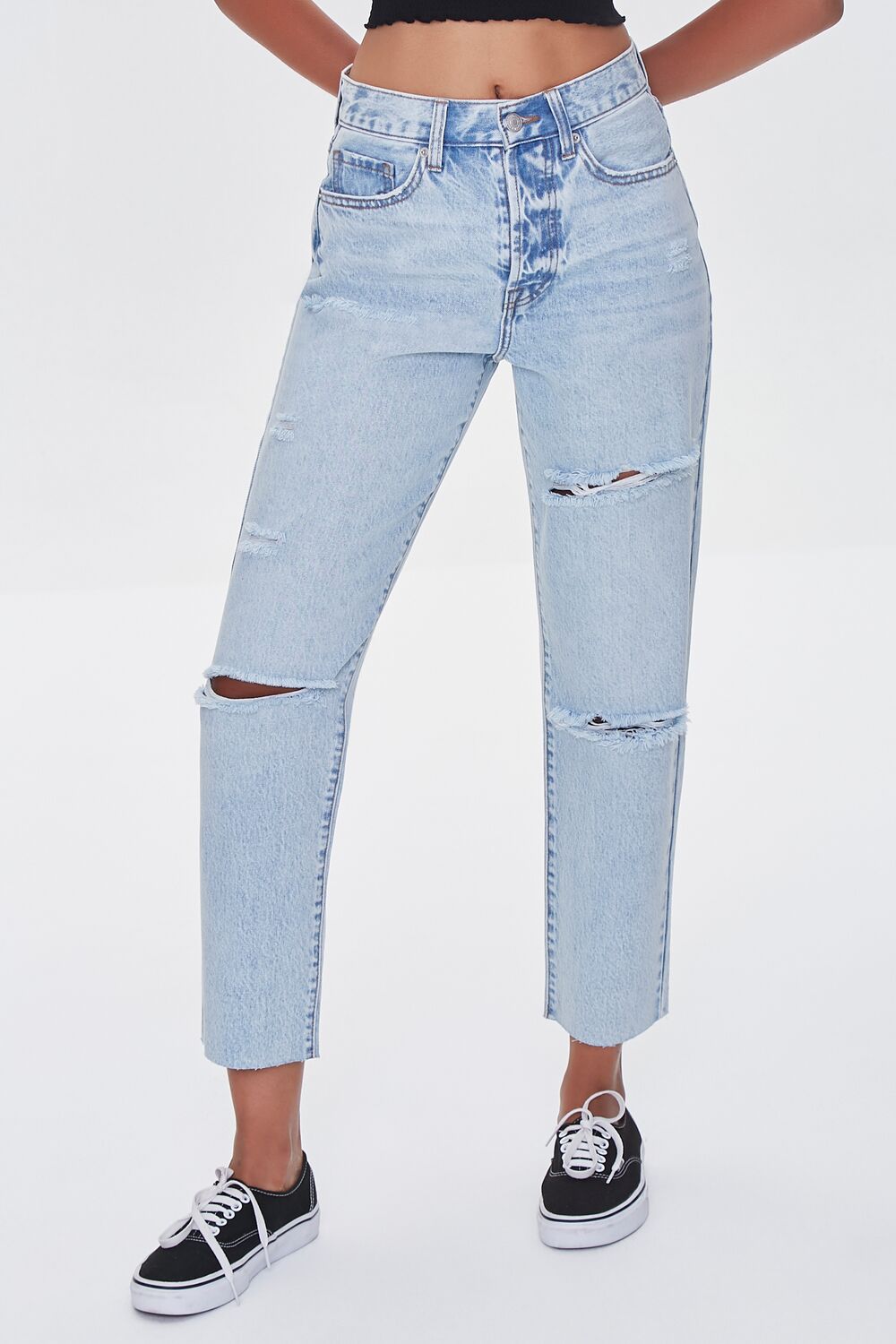 Distressed Mom Jeans