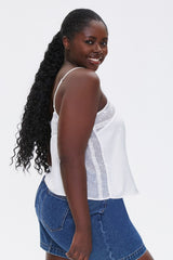Plus Size Embroidered-Trim Cami