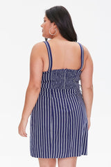 Plus Size Striped Mini Dress