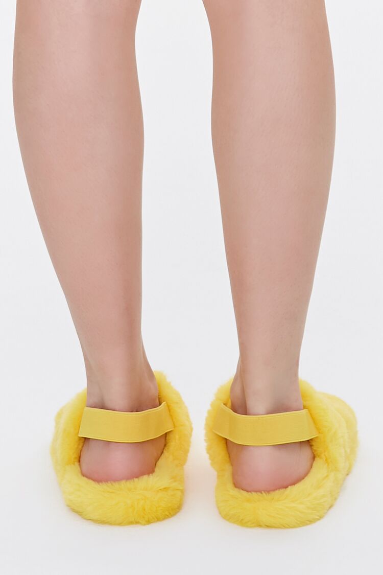 Faux Fur Backstrap Slippers