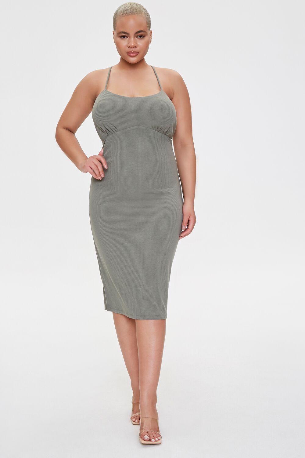 Plus Size Ribbed Bodycon Dress