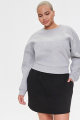 Plus Size French Terry Mini Skirt