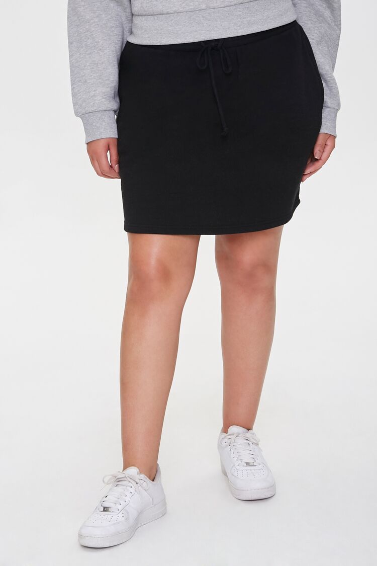 Plus Size French Terry Mini Skirt