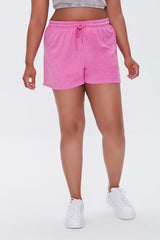 Plus Size French Terry Drawstring Shorts