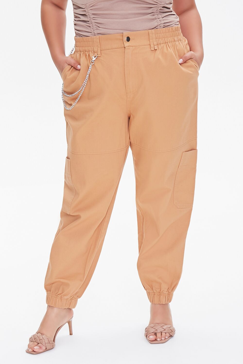 Plus Size Wallet Chain Joggers