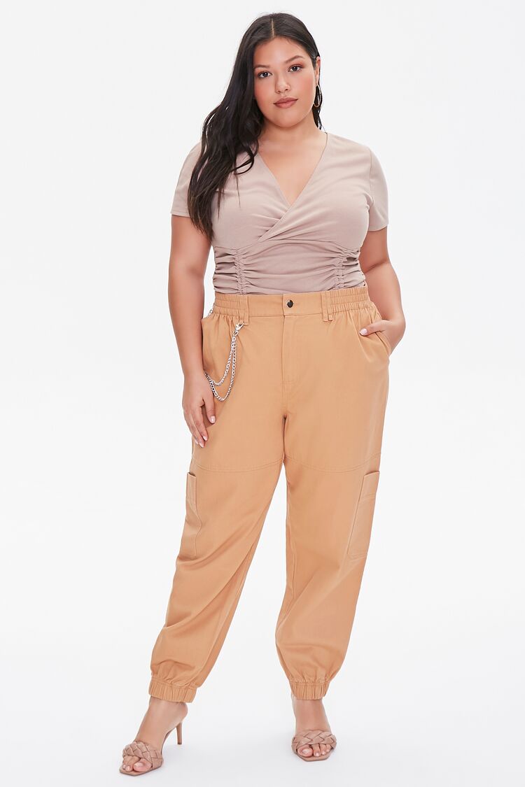 Plus Size Wallet Chain Joggers