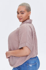 Plus Size Crossover Shirt