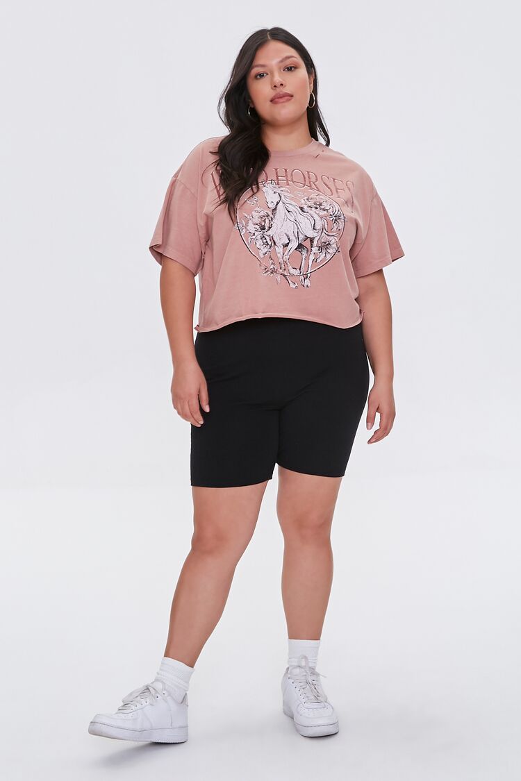 Plus Size Wild Horses Graphic Tee
