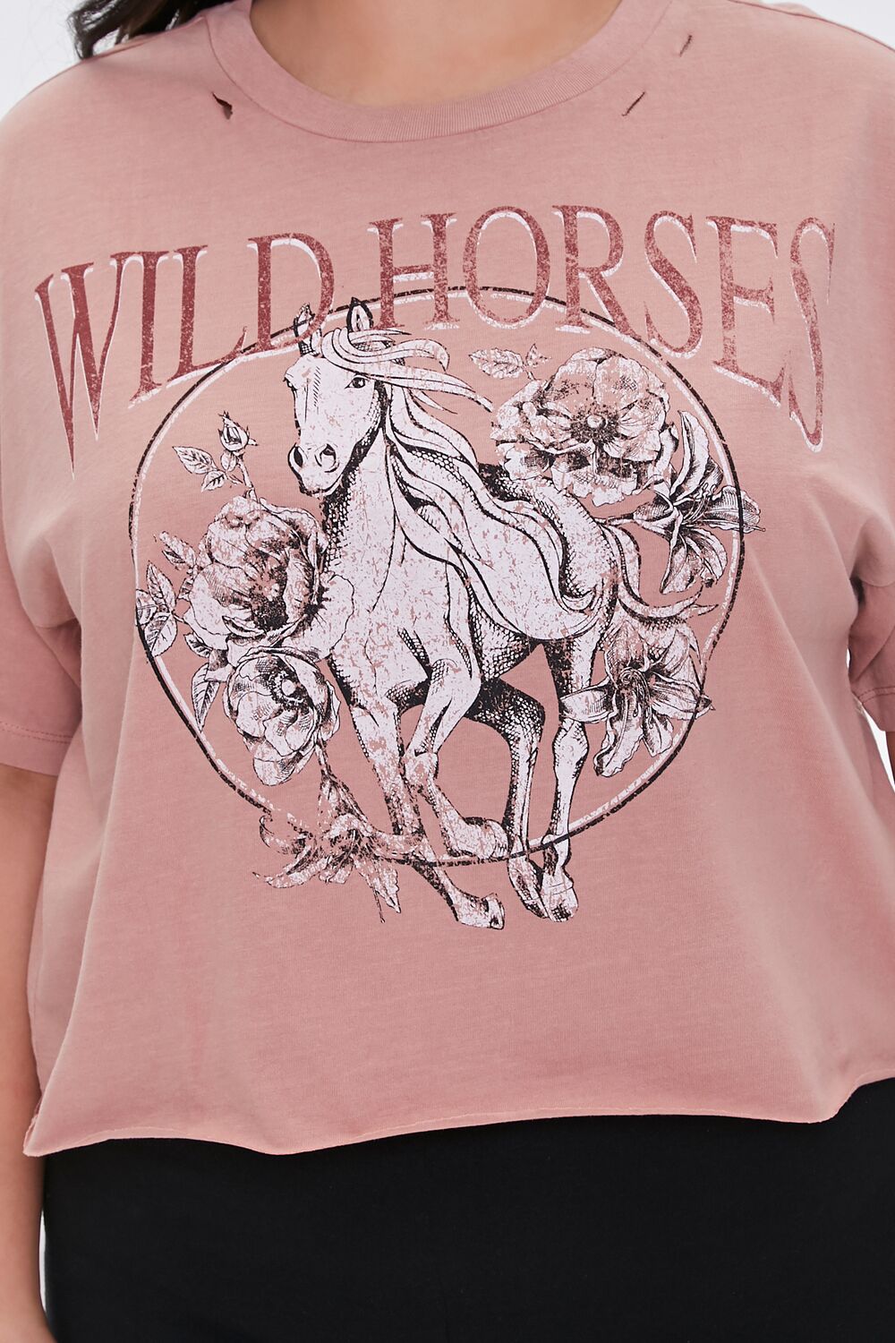 Plus Size Wild Horses Graphic Tee