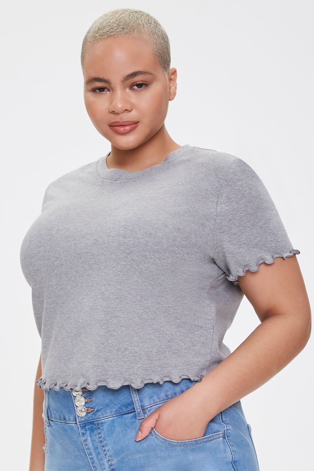 Plus Size Lettuce-Edge Tee