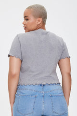 Plus Size Lettuce-Edge Tee