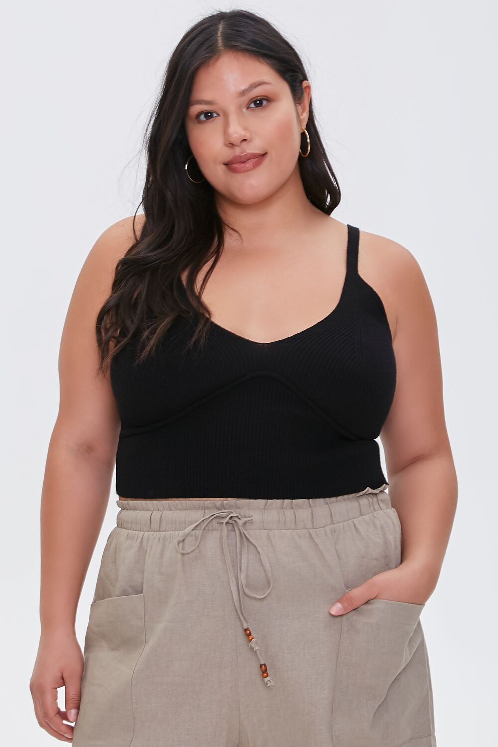 Plus Size Sweater-Knit Cami