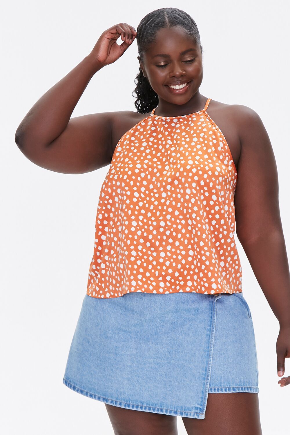 Plus Size Spotted Cami