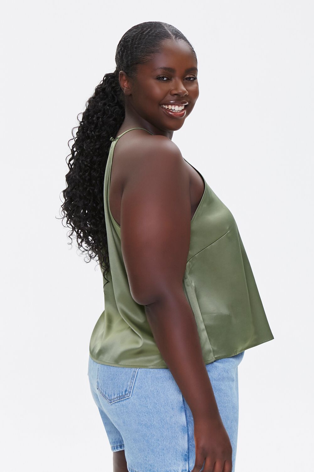 Plus Size Satin Cami