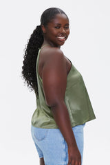 Plus Size Satin Cami
