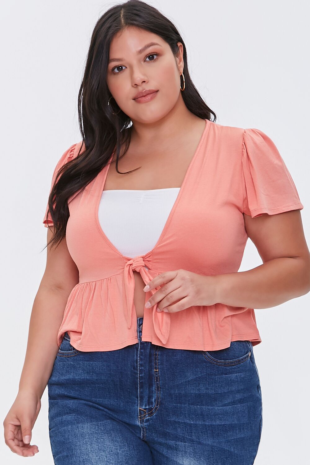 Plus Size Flounce Crop Top